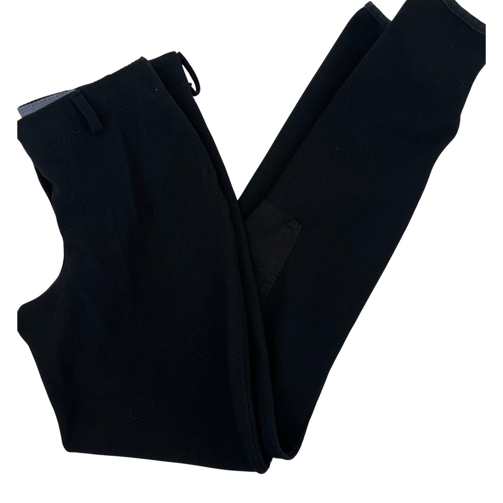 TuffRider Ladies Black‎ Low Rise Pull On Breeches Riding Pants Sz 26 equestrian